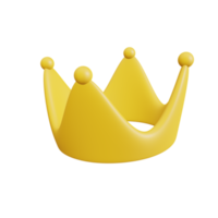 Cartoon yellow crown. Success concept. png
