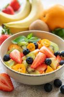 Healthy fresh fruit salad in a bowl photo