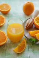 Glass of fresh orange juice photo