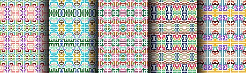 modern plaid ethnic background collection set for business