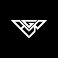 diseño creativo del logotipo de la letra agr con gráfico vectorial, logotipo agr simple y moderno en forma de triángulo. vector