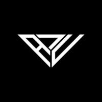 diseño creativo del logotipo de la letra aju con gráfico vectorial, logotipo simple y moderno de aju en forma de triángulo. vector