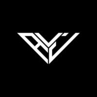diseño creativo del logotipo de la letra avj con gráfico vectorial, logotipo avj simple y moderno en forma de triángulo. vector