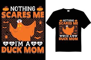 diseño de camiseta de halloween vector pato mamá y enfermera camiseta