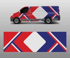 modern simple design for van graphics vinyl wrap template vector