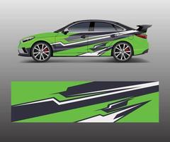 Racing car wrap design. wrap design for custom sport car. vector