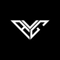 Diseño creativo del logotipo de letra promedio con gráfico vectorial, logotipo simple y moderno promedio en forma de triángulo. vector
