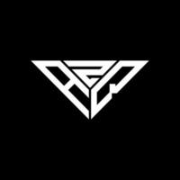 AZQ letter logo creative design with vector graphic, AZQ simple and modern logo in triangle shape.