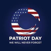 9.11 patriot day banner vector