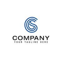 Initial based clean and minimal Logo CS SC C S letter creative monochrome monogram icon symbol vector