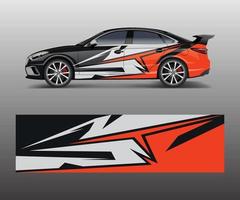 Car wrap design for sport car. Car wrap design for branding, services, company. vector