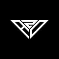diseño creativo del logotipo de la letra azd con gráfico vectorial, logotipo azd simple y moderno en forma de triángulo. vector