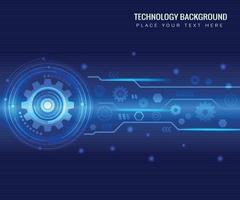 cogwheel style abstract lines and connected dots background Digital and Big Data Connectivity Technology vector