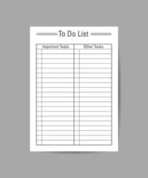Set planner and to-do list. Templates for notebook, agenda, schedule, planner, checklist. vector