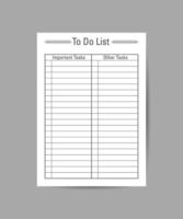 Set planner and to-do list. Templates for notebook, agenda, schedule, planner, checklist. vector