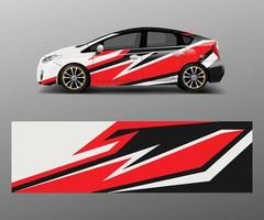 Car decal graphic vector wrap vinyl sticker. Graphic abstract wave shape designs for branding, race and drift car template design vector