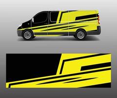 modern simple design for van graphics vinyl wrap template vector