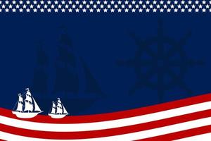 Happy columbus day flat design copy space vector
