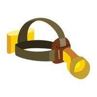 head flashlight, usually used for lights that illuminate the road in front  vector illustration design