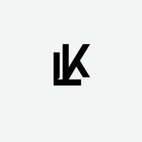 logotipo inicial de lk vector