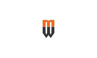 Alphabet letters Initials Monogram logo MW, WM, M and W vector