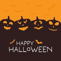 Happy Halloween night background. Vector illustration