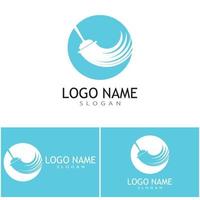 limpieza servicio limpio logo icono vector plantilla