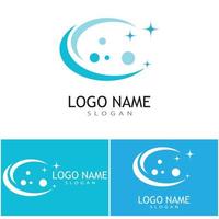 limpieza servicio limpio logo icono vector plantilla