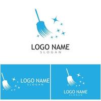 limpieza servicio limpio logo icono vector plantilla