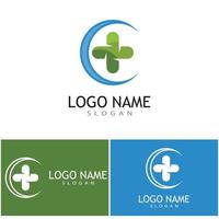 diseño de vector de plantilla de logotipo de ilustración de cruz médica