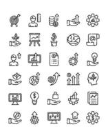 Growth Icon Set 30 isolated on white background vector