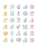 Growth Icon Set 30 isolated on white background vector