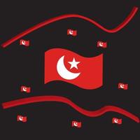 Turkey independence day background with red festive. vector