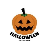 logotipo de halloween insignias o etiquetas fantasma de calabaza vector