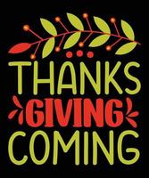 Thanksgiving T-shirt Design vector