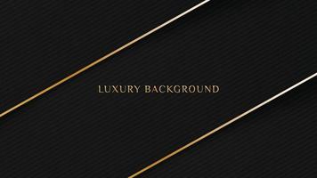 Elegant luxury dark black background with diagonal gold lines element and line texture vector