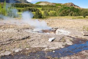 Little Geyser in Haukadalur hot spring valley photo