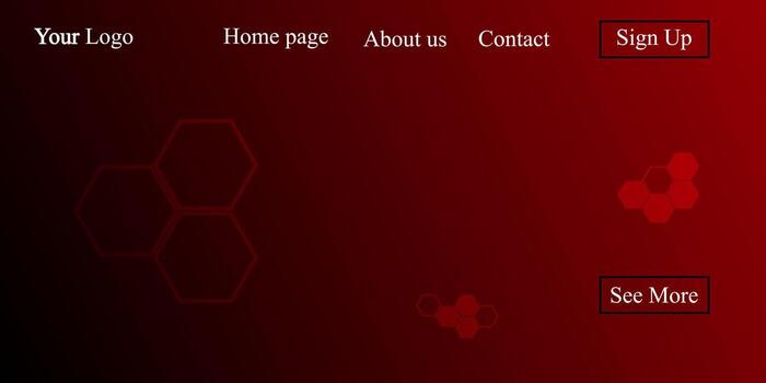 fondo de la página de destino del sitio web hexagonal. plantilla para sitios web o aplicaciones. diseño moderno. diseño geométrico estilo de vector abstracto en formato eps10