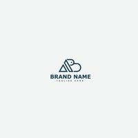 AB Logo Design Template Vector Graphic Branding Element.