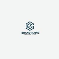 SC Logo Design Template Vector Graphic Branding Element.