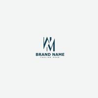 WM Logo Design Template Vector Graphic Branding Element.