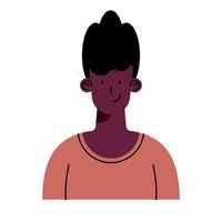 joven afro feliz vector