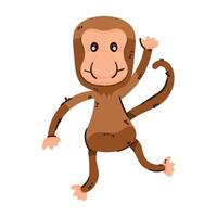 proboscis monkey jumping vector