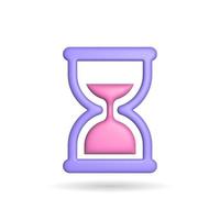 3d rendering time icon. Illustration with shadow isolated on white. photo