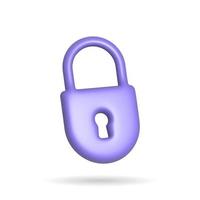 3d rendering key icon. Illustration with shadow isolated on white. photo