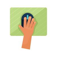 hand using mouse device vector