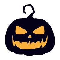 halloween black color pumpkin vector