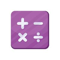 calculator math app button vector