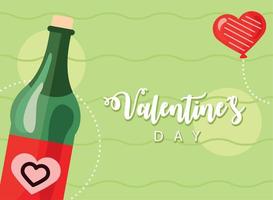 happy valentines lettering template vector