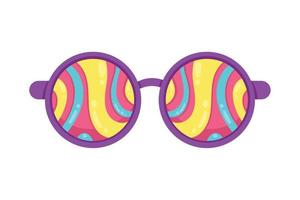 accesorio de gafas de sol hippie vector